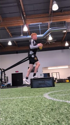 Bosch Step Up - Keiser Cable Resisted Hip Extension with Medicine Ball Overhead Press