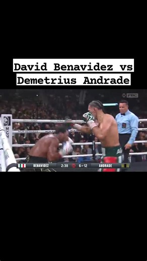 Andrade suffered his first professional career defeat, being stopped in round 6, after the towel came in, giving Benavidez the TKO win. #boxeo #boxinglife #boxingnews #boxingtraining #boxing | Oman Fights Updates