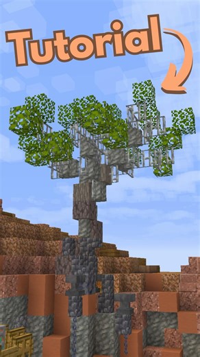 How to Make a Cliffside Tree in Minecraft #minecraftbuilding #minecrafttutorial #minecraftshorts