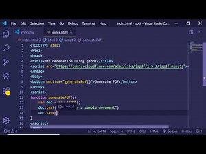 jspdf generate pdf file in browser in javascript