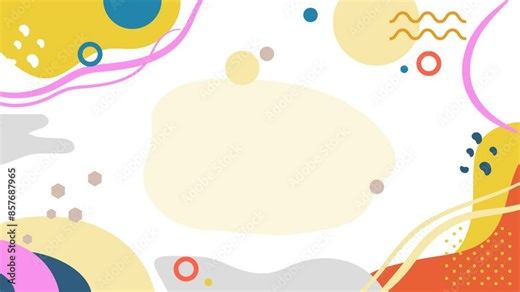 Retro abstract 80's 90's design pattern background. Memphis style with geometrical shapes of different vintage colors. Seamless 4k pop art design.