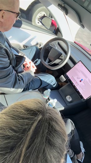 Wendy Hatton | 85 years old… first ride in Full Self-Driving 🚗✨ Him: “Well I’ll be… it’s driving itself.” Me: “Yes sir.” The car: casually changing lanes... | Instagram