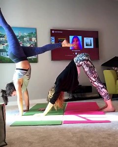 331K views · 3.6K reactions | Friends: a shoulder to cry on, a back to balance on.  : Lauralouiseyoga Flow vibes inspired by @yogawithemilyc | Yoga Journal | Facebook