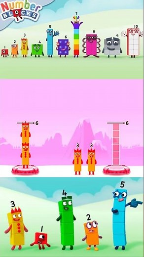 Numberblock 6 Magic Run - Using Numberblocks 3 + 3 = 6 - Cbeebies Games