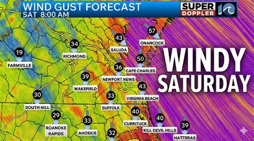 Bitter cold, winds to chill Hampton Roads region