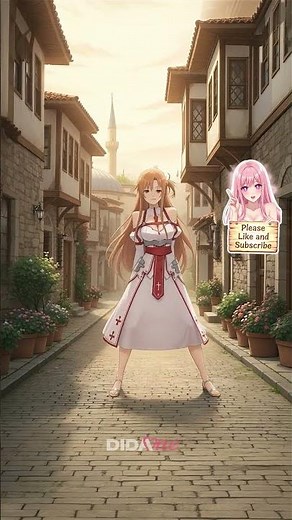 ✨ Asuna Yuuki Dancing in the City Center | Sword Art Online Cosplay Performance