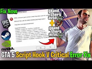 Script Hook V Critical Error Solved ✅ GTA 5 New Update 2025 Crash Fix + Working Mods