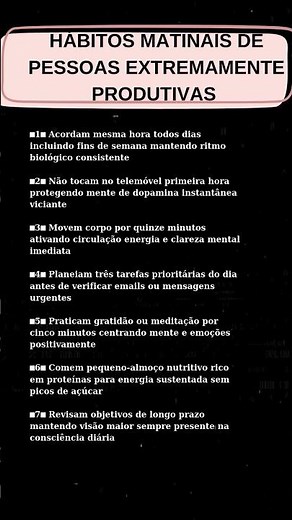 Rotina Matinal De Pessoas Produtivas 🚀#motivation#motivação #fyp