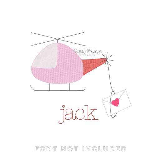 Valentine Love Envelope Helicopter Drop Helicopter Hearts Sketch Embroidery Design Sketchy Sketch Fill Machine Embroidery Design - Etsy