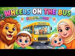 30Min Compilation | Islamic Wheels on the bus | Bismillah |Muslim shark| Allahu Akbar |Alhamdulillah