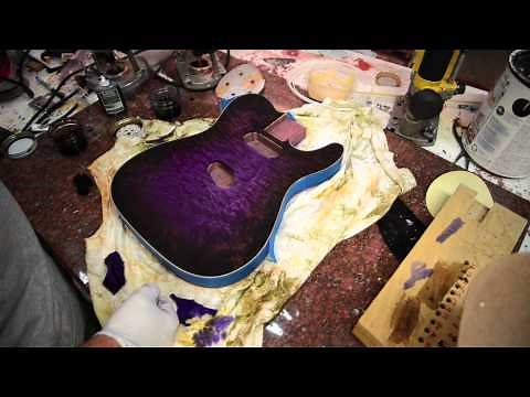 Purpleburst Tutorial on a Custom Tele Guitar Luthier How To