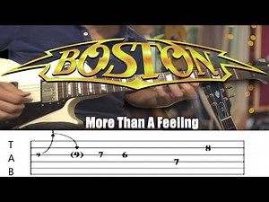 How To Play More Than A Feeling - Boston - Guitar solo lesson with TAB