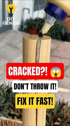 Cracked Wood? This Simple Trick Makes It Strong Again! #woodworking #diy #lifehacks #shorts