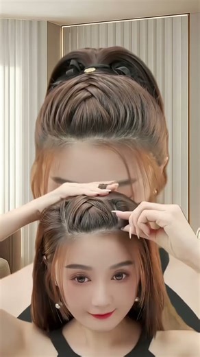 Elegant Braided Front Puff Hairstyle 💖 | Add Volume & Classy Touch to Your Look