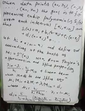 CUBIC SPLINE INTERPOLATION FORMULA #viralshort #cubicspline #advancedengineeringmathematics