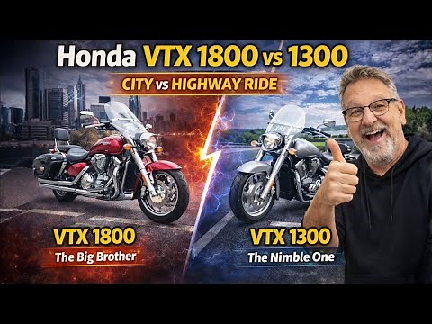 S2E2: Honda VTX 1800 vs 1300 | City vs Highway Ride