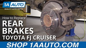 How to Replace Rear Brakes 2007-09 Toyota FJ Cruiser