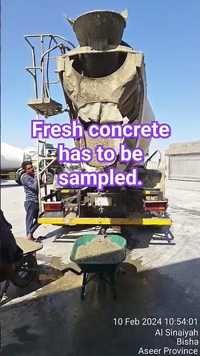 Fresh concrete has to be sampled as per ASTM C172