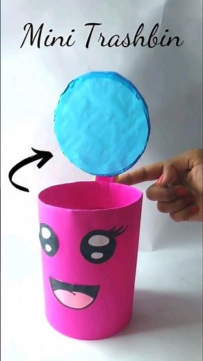 How To Make Mini Dustbin/Trash Bin | How to make Desk Organizer | Mini Dustbin | #diy #deskorganizer
