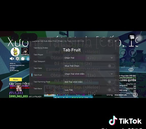 Script Tổng Hợp Blox Fruits Cập Nhật Chức Năng Mới