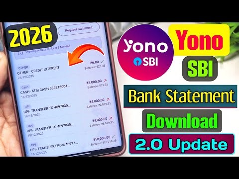 Yono SBI 2.0 Statement Download | yono SBI bank statement download | Bank statement download yono