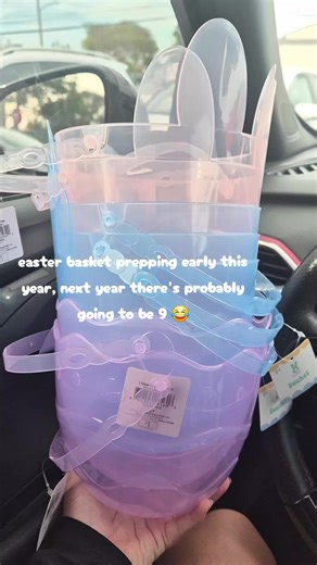 Preparing Easter Baskets Early for Multiple Kids