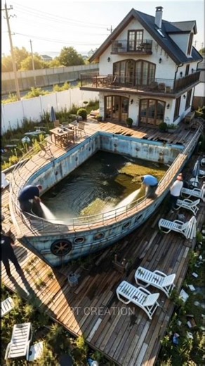 Boat Pool Glow-Up..🙂 #shorts