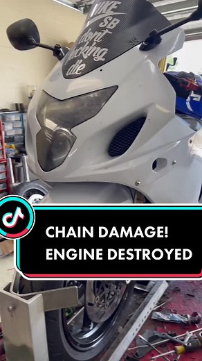 example of how dangerous snapping a chain is. #AerieREAL #fyp #GetCrocd #motorcycleconnect #GoForTheHandful #motorcycle #biker #howto #diy #gsxr