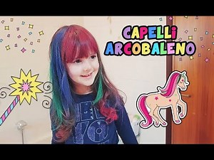 Capelli colorati arcobaleno per Alyssa