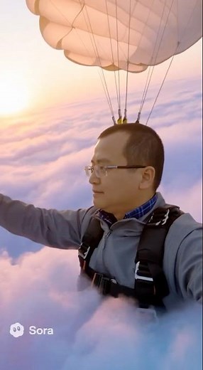 Eating Cotton Candy Clouds While Parachuting — Peaceful Sky ASMR 🍬☁️🪂