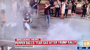 Police shoot anti-Trump protester in the groin