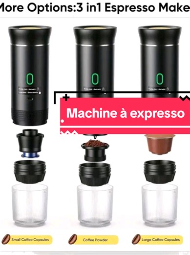 Découvrez la machine à expresso compacte, idéale pour tous les amateurs de café ! Utilisez du marc de café ou des capsules, avec de l’eau froide ou chaude selon votre emploi du temps. Rapide, pratique et portable, elle vous accompagne partout : en voiture, à la plage, en camping, et même au bureau. Un café parfait, à tout moment ! »