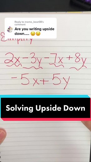 Solving Upside Down Math Expressions ASMR
