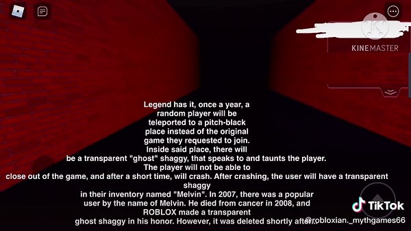 Explaining the roblox myth “Melvin” with the game played in the background.