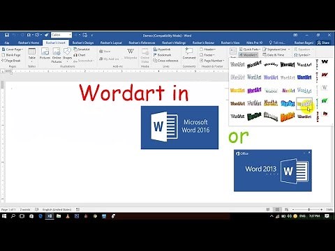 Wordart in word 2016