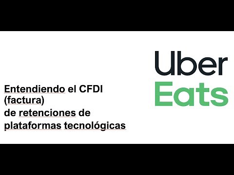 Entendiendo un CFDI (factura) de retenciones de Uber eats