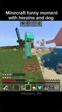 Minecraft funny moment with herobrine and dog 🙇🏻‍♀️