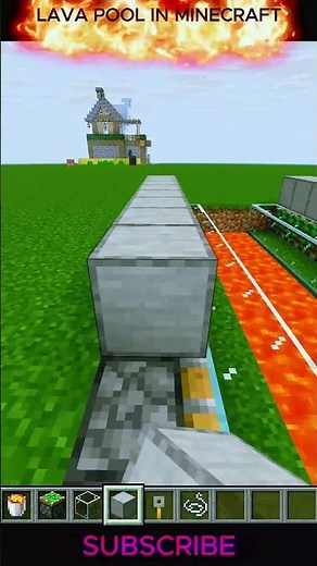 !! LAVA POOL IN MINECRAFT !! #minecraft #gaming #hacks #minecraftgaming #minecraftshorts