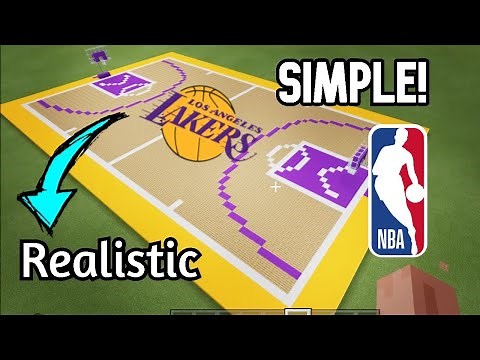 Minecraft: How to Create the LAKERS Basketball Court! | Easy! | FULL Tutorial (2021)