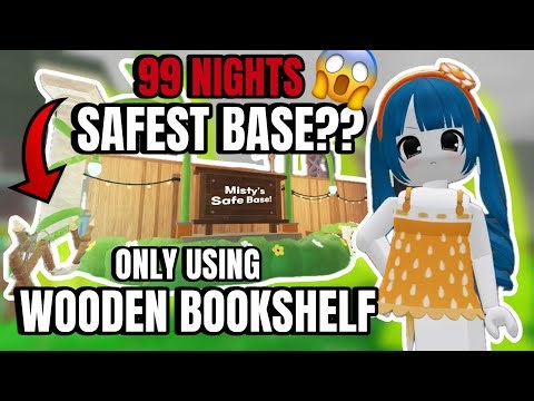I Built the SAFEST BASE in 99 Nights using only WOODEN BOOKSHELVES