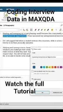 Coding Qualitative Data in MAXQDA #research #qualitativedata