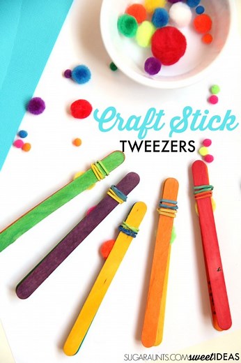 Craft Stick Tweezers to Help with Pencil Grasp - The OT Toolbox