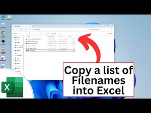 Copy a list of Filenames into Excel Using Command Prompt in Windows