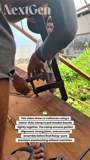 Perfect Wood Alignment Using Heavy Clamps | Precision Carpentry