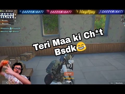 Carryminati Gaali Compilation | Carryminati Angry Moments | Carryminati HighLights| Carryislive Pubg