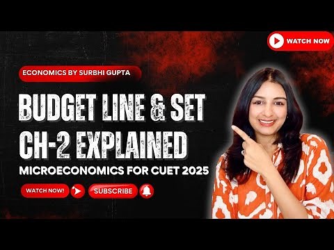 Budget Set & Budget Line | Shifts, Pivots & Slope Derivation | CUET 2025 Economics | Micro Ch-2🚀