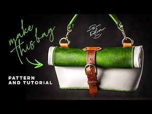 Make a Leather Roll-Top Bag - Quick and Easy Project by Karlova Design. Pattern and Tutorial