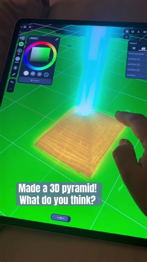 Made a 3D pyramid ! I’m a beginner #digitaldrawing #art #painting #artist #3dart #3d #pyramid #magic