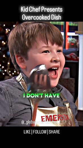 GlobalTV on Instagram: ""One of the most touching moments from MasterChef Junior — and a true reminder that even the smallest chefs cook with the biggest hearts ❤️👨‍🍳 In this emotional clip, a young contestant steps up to the judges, nerves written all over their face, knowing their dish didn’t turn out quite right. The camera pans over their plate, and it’s clear: the food’s overcooked. The flavors may be off. But the effort? Unmatched. You can feel the tension as they explain their dish, voi