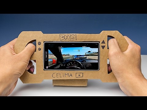 How To Make a Gaming Steering Wheel From Cardboard For Smartphone (DIY)